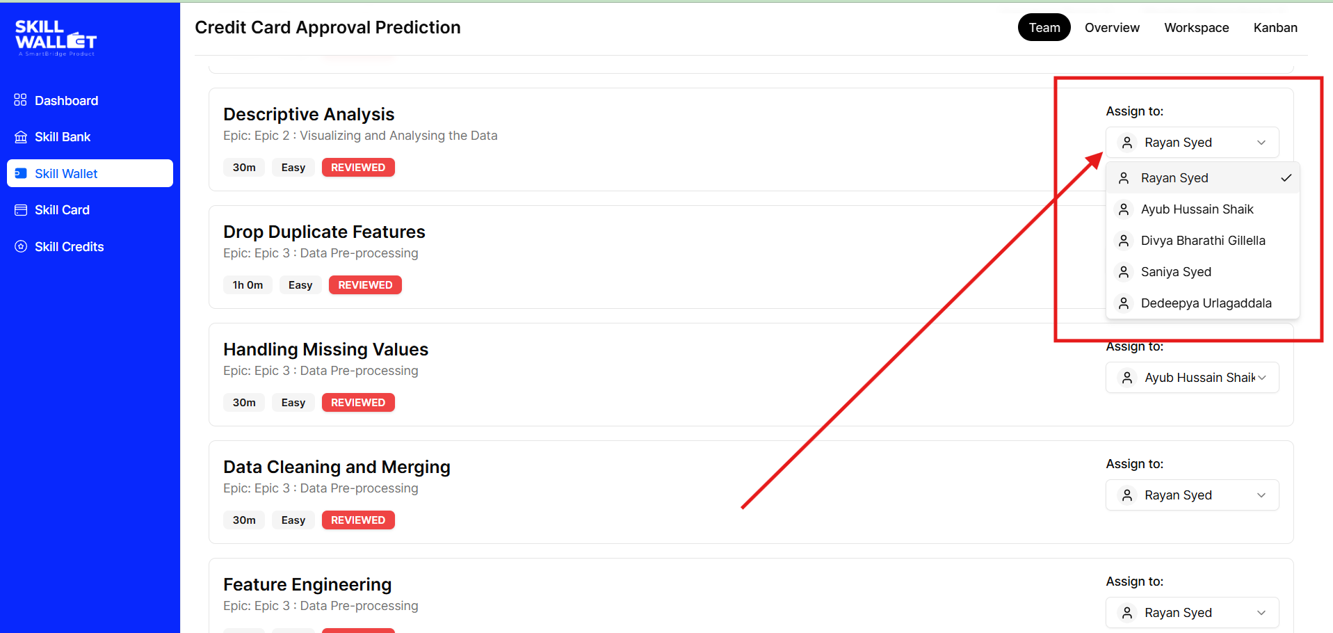 Assigning Project Tasks